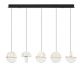 Pendule, Lustre suspendate - Lustra decorativa liniara cu 5 pendule LED 3000K DORIN