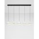 Pendule, Lustre suspendate - Lustra decorativa liniara cu 5 pendule LED 3000K DORIN