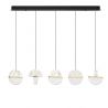 Lustra decorativa liniara cu 5 pendule LED 2700K DORIN 