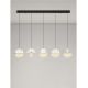 Pendule, Lustre suspendate - Lustra decorativa liniara cu 5 pendule LED 2700K DORIN
