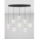 Pendule, Lustre suspendate - Lustra decorativa cu 8 pendule LED 2700K DORIN