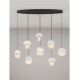 Pendule, Lustre suspendate - Lustra decorativa cu 8 pendule LED 2700K DORIN