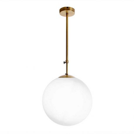 Pendule, Lustre suspendate - Lustra cu inaltime reglabila din alama si sticla Musa