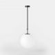 Pendule, Lustre suspendate - Lustra cu inaltime reglabila din alama si sticla Musa