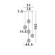 Pendule, Lustre suspendate - Lustra LED design decorativ 2700K BLAZIK D-44,5cm