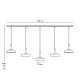 Pendule, Lustre suspendate - Lustra cu 5 pendule din alama Elegant Design
