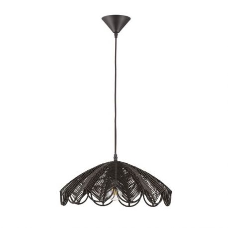 Pendule, Lustre suspendate - Lustra suspendata stil natural ratan negru FLARE