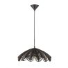 Lustra suspendata stil natural ratan negru FLARE
