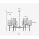 Candelabre, Lustre - Candelabru din alama cu abajur albastru Sofis