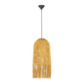 Pendule, Lustre suspendate - Lustra suspendata stil natural ratan galben VENA