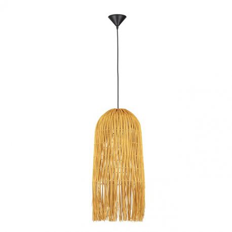 Pendule, Lustre suspendate - Lustra suspendata stil natural ratan galben VENA