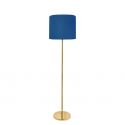 Lampadar din alama cu abajur albastru Sofis