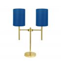 Lampa de masa din alama cu abajur albastru Sofis
