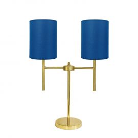 Veioze - Lampa de masa din alama cu abajur albastru Sofis