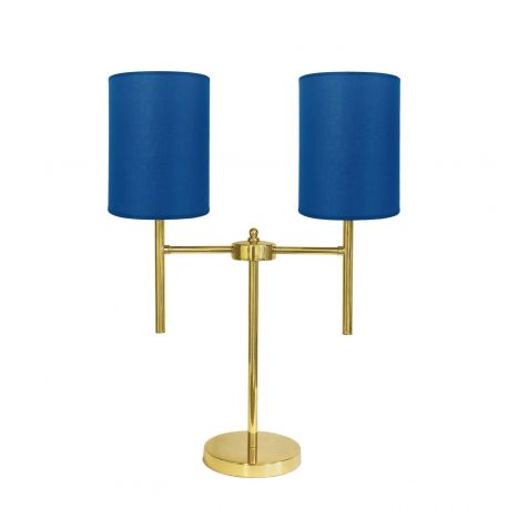 Veioze - Lampa de masa din alama cu abajur albastru Sofis