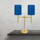 Veioze - Lampa de masa din alama cu abajur albastru Sofis