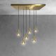 Pendule, Lustre suspendate - Lustra cu 6 pendule din alama personalizabila Vesta