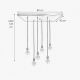 Pendule, Lustre suspendate - Lustra cu 6 pendule din alama personalizabila Vesta