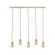Pendule, Lustre suspendate - Lustra cu 5 pendule din alama personalizabila Vesta