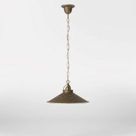 Pendule, Lustre suspendate - Pendul stil industrial din alama personalizabila Alice 35cm