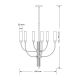 Candelabre, Lustre - Candelabru modern realizat manual din alama Mussa 6L