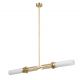 Pendule, Lustre suspendate - Lustra LED moderna realizata manual din alama Mussa