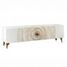 Comoda design vintage GOLDEN SUNSET 180cm Mango alb
