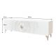 Comode - Comoda design vintage GOLDEN SUNSET 180cm Mango alb