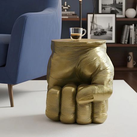 Masute Living - Masuta figura a unui pumn FIST 50cm auriu