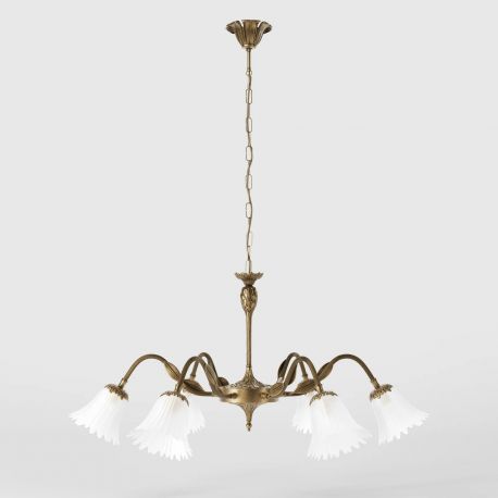 Candelabre, Lustre - Candelabru din alama cu detalii gravate Dalida
