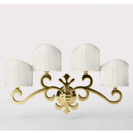 Aplice, corpuri de iluminat pentru pereti - Aplica de perete stil clasic italian din alama Giglio