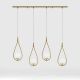 Pendule, Lustre suspendate - Lustra din alama cu 4 pendule in forma de lacrima Iside