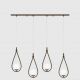 Pendule, Lustre suspendate - Lustra din alama cu 4 pendule in forma de lacrima Iside