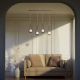 Pendule, Lustre suspendate - Lustra din alama cu 4 pendule in forma de lacrima Iside