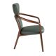 Scaune - Scaun cu brate LUX design italian, Piele Sintetica Verde Inchis