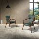 Scaune - Scaun cu brate LUX design italian, Piele Sintetica Verde Inchis