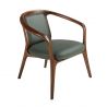 Scaun cu brate LUX design italian, Piele Sintetica Verde Inchis