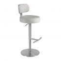 Scaun de bar pivotant cu inaltime reglabila Stool gri deschis