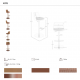 Scaune Bar - Scaun de bar pivotant cu inaltime reglabila Stool maro