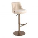 Scaun de bar pivotant cu inaltime reglabila Stool crem