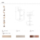 Scaune Bar - Scaun de bar pivotant cu inaltime reglabila Stool crem
