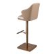 Scaune Bar - Scaun de bar pivotant cu inaltime reglabila Stool crem/ maro