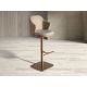 Scaune Bar - Scaun de bar pivotant cu inaltime reglabila Stool crem/ maro