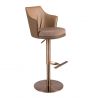 Scaun de bar pivotant cu inaltime reglabila Stool maro