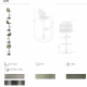 Scaune Bar - Scaun de bar pivotant cu inaltime reglabila Stool verde inchis