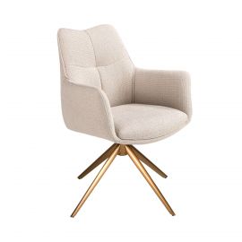 Scaune - Scaun modern pivotant tesatura Crem