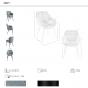 Scaune - Scaun modern design italian tesatura Gri Albastrui