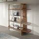 Biblioteci-Rafturi - Raft dreapta modern din lemn furniruit Walnut