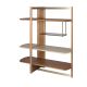 Biblioteci-Rafturi - Raft stanga modern din lemn furniruit Walnut