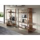 Biblioteci-Rafturi - Raft stanga modern din lemn furniruit Walnut